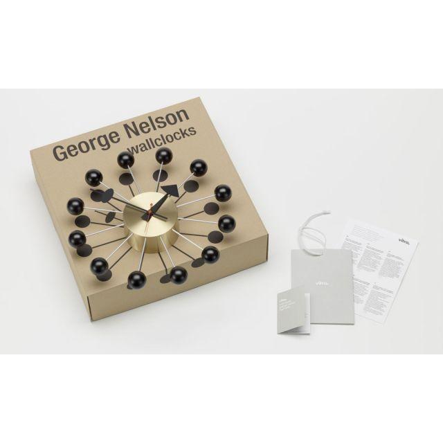 ボールクロック ブラック×ブラス Ball Clock ネルソンクロック vitra
