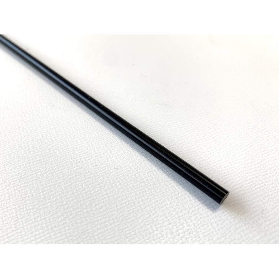 樹脂センタレス丸棒【φ4】POM黒ジュラコン 245mm 外径精密丸棒