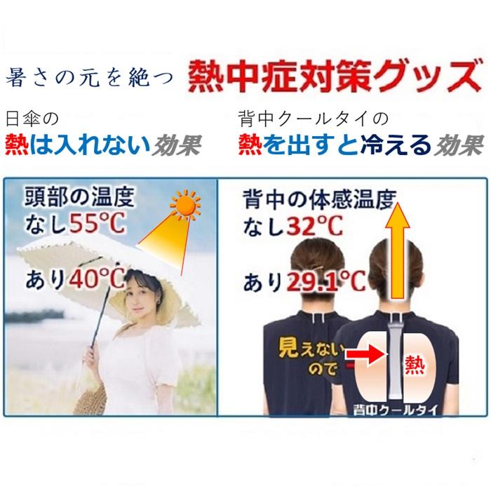 日傘は遮光 吸水速乾 Tシャツ クールビズ の熱を放出さらに冷やす 熱中