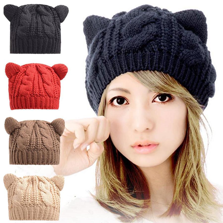 らいらい すのチルBIG うさ耳ニット帽子 猫耳ニット帽子 Man らい