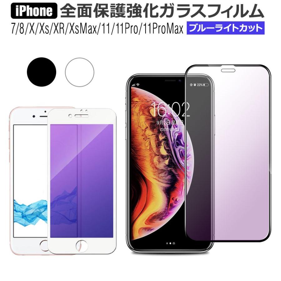 iphone ガラスフィルム 最強 画面保護シート iPhone12/11/Xs/XsMax/XR/X/8/7 強化 ガラス (ブルーライトカット) 液晶 キズ防止 指紋防止 防汚 自動吸着 y1｜senastyle