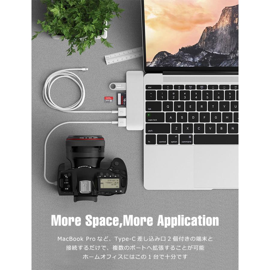 usb-c ハブ 7in1 USB Type-c LAN USBハブ マルチハブ カードリーダー