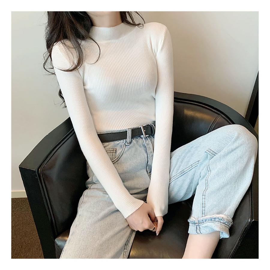 トップス レディース 長袖 きれいめ ニットトップス リブニット トップス レディース 長袖 きれいめ ニットトップス リブニット