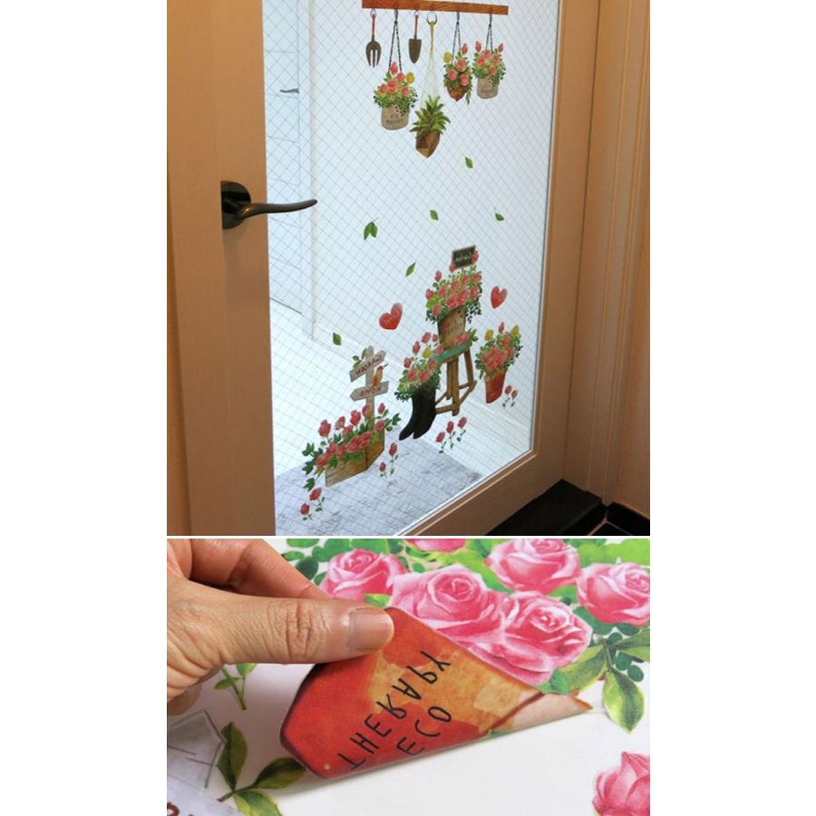 ウォールステッカー 花 鳥かご おしゃれ かわいい 北欧 両面印刷 ハート 窓 ガラス ベランダ 子供部屋 リビング インテリア シール のり付き Fdt セナスタイル 通販 Yahoo ショッピング