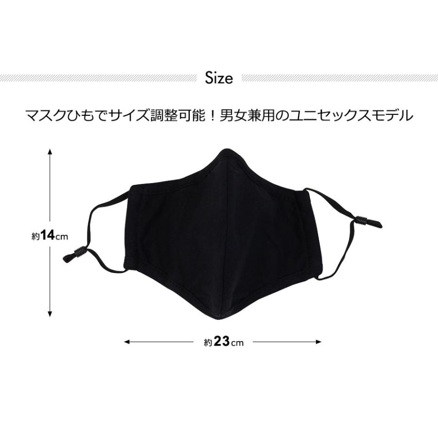 マスク 洗える 布 立体 大きめ マスクフィルター 黒 ブラック 布マスク