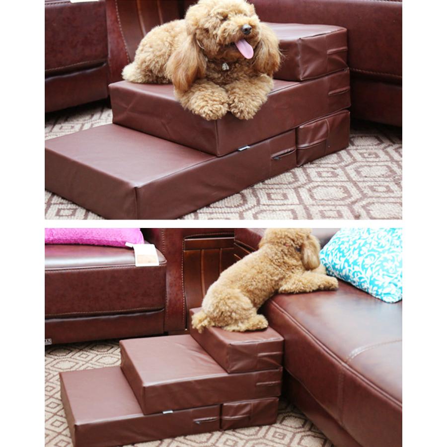 ドッグステップ 折りたたみ 犬用ステップ ペットステップ 犬 階段 ステップ スロープ クッション 犬の階段 室内犬 ステップ 踏み台 介護用品 ペット用品 犬 宅H|senastyle|04
