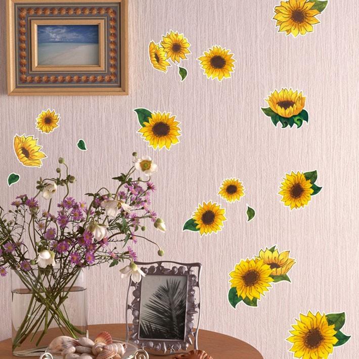 ウォールステッカー 花 北欧 かわいい ひまわり 向日葵 フラワー 貼ってはがせる リビング インテリア シール のり付き おしゃれ Wss 005 セナスタイル 通販 Yahoo ショッピング