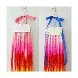 千羽鶴キットM虹8色 手作りキット【水晶付】千羽鶴用折り紙と材料の