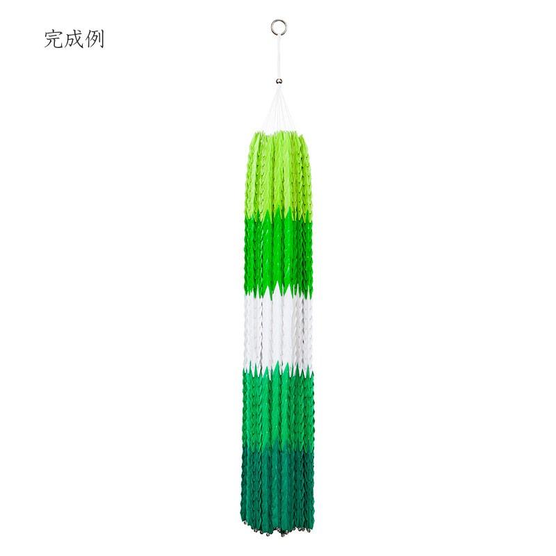 千羽鶴キットM グリーン5色 手作りキット【水晶付】千羽鶴用折り紙と