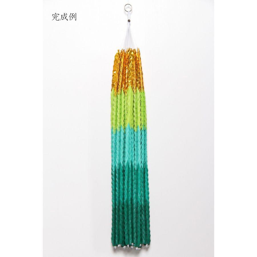 千羽鶴キットM ゴールドグリーン5色 手作りキット 千羽鶴用折り紙と