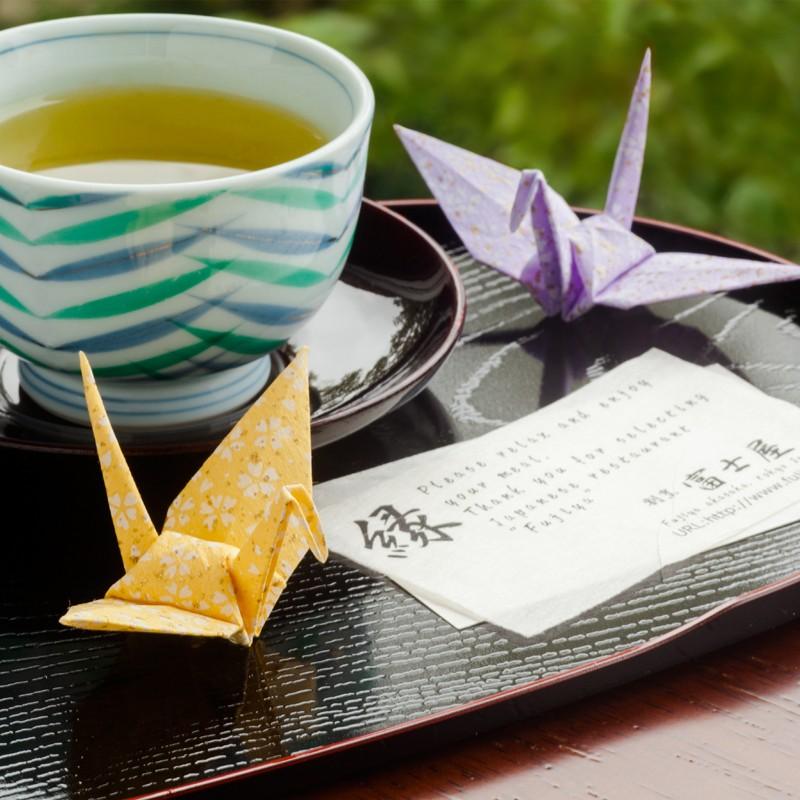 友禅千代折り鶴Mサイズ10羽（10cm角千代紙使用）おもてなしアイテム