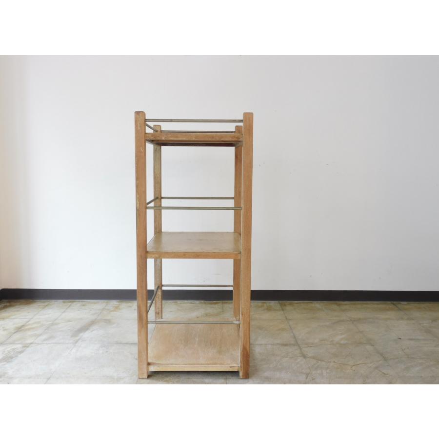 HK-a-03524 / 木製 【木材】 無垢材 オープンラック 古道具 本棚 書棚