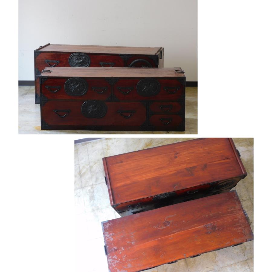 仙台箪笥 仙台漆器 木製重箱 鍵付き 3段引き出し 仙台箪笥 仙台漆器 木製重箱 鍵付き 3段引き出し