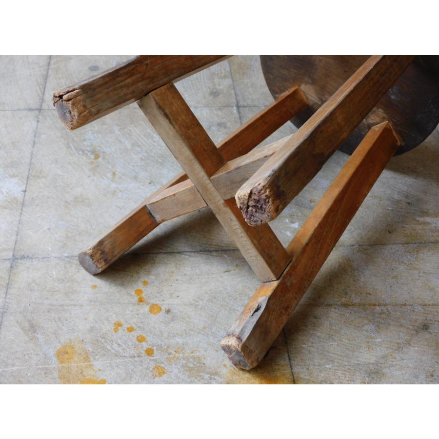 北海道手作り家具 ケヤキ（欅）材 スツールC 座面一枚板 【公式通販】