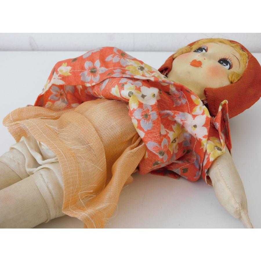 ふるい文化人形 女の子 笛付き H300mm HK-a-05175 / へろへろ人形