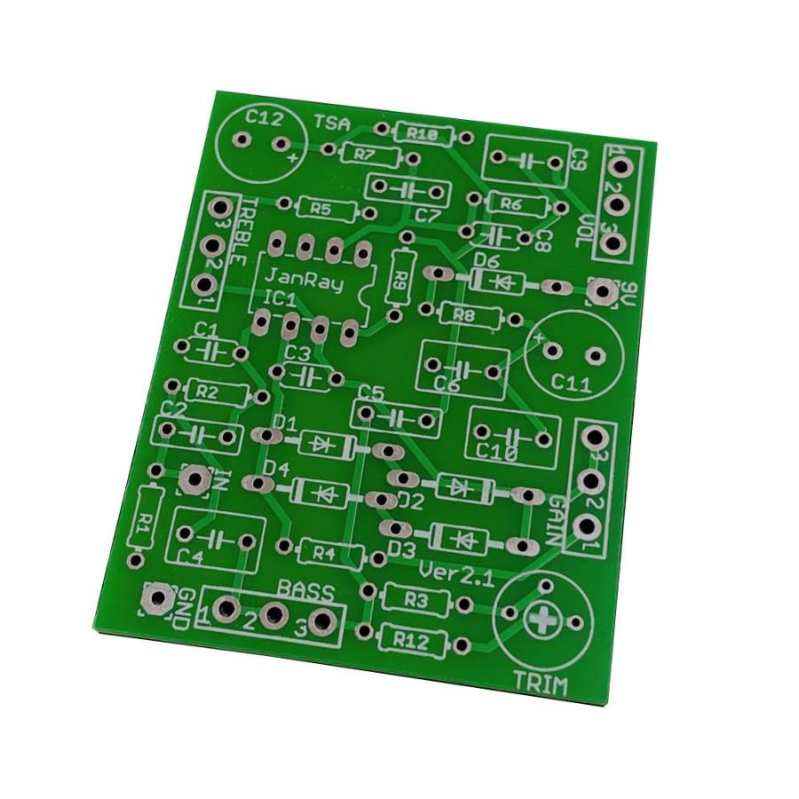 Jan Ray風 オーバードライブ ギターエフェクター自作用 基板 Jan Ray風 オーバードライブ ギターエフェクター自作用 基板