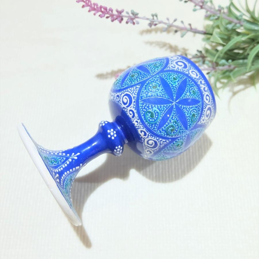 トルコ【カッパドキア】　陶器デキャンタとワイングラスセット トルコ【カッパドキア】 陶器デキャンタとワイングラスセット