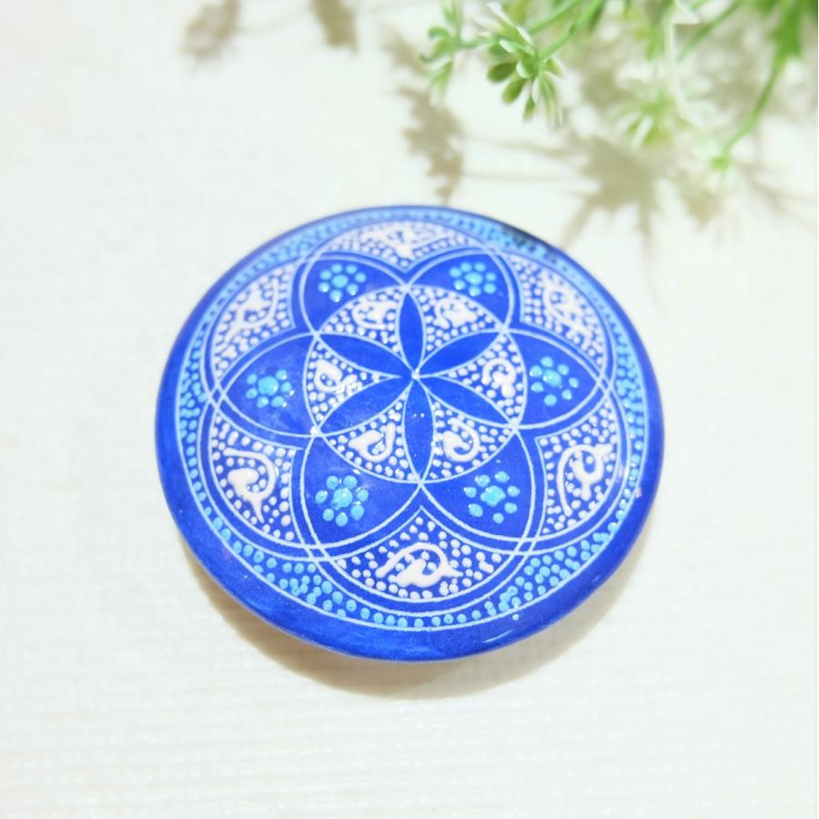 トルコ陶器 菓子器 トルコブルー ハンドメイド 小物入れ 結婚・新築・記念品・インテリア 母の日・父の日・敬老の日プレゼントNO12の画像