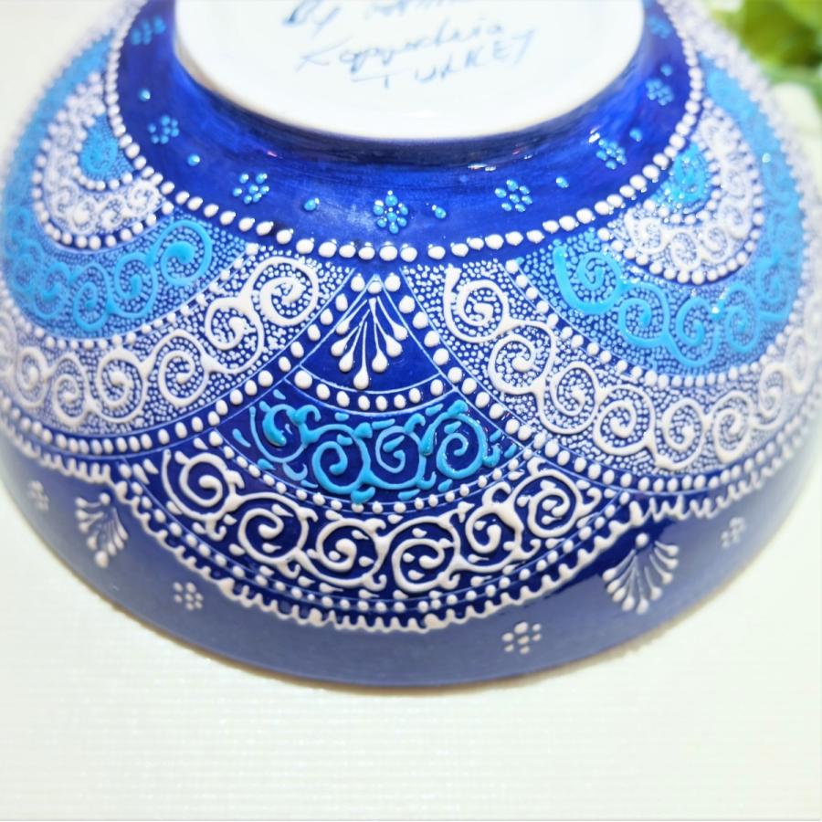 トルコ陶器 大鉢 トルコブルー ハンドメイド 結婚・新築・記念品
