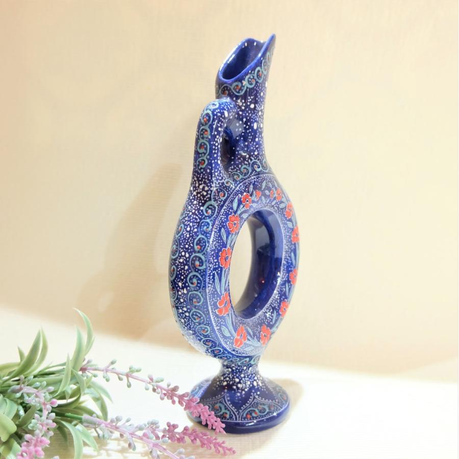 トルコ陶器 ワイン トルコブルー ハンドメイド 新築・結婚・誕生