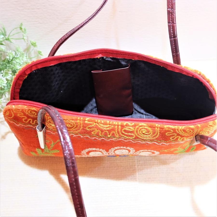 スザンニ スザニ 刺繍 可愛い ハンドメイド ウズベキスタン オレンジ