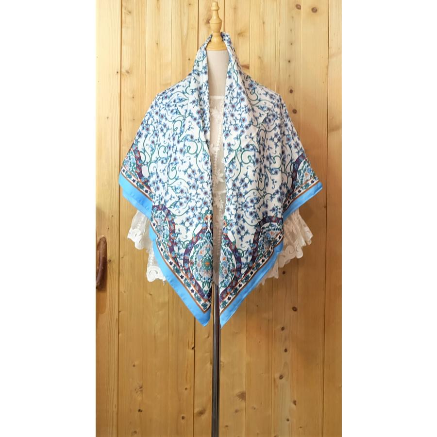 【美品】エトロ アンサンブル シルク コットン スカーフ ネイビー サイズ42 美品】エトロ アンサンブル シルク コットン スカーフ ネイビー サイズ