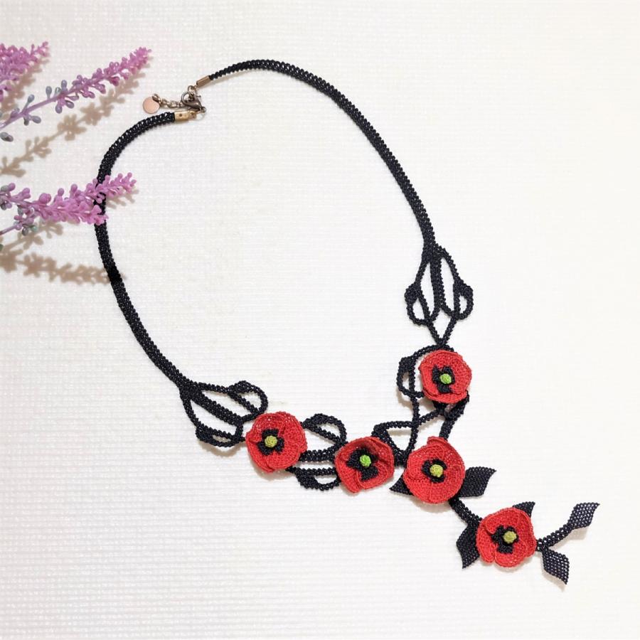 ミハエルネグリン花柄ビジュー付きバレッタ 薬 ヘアピン