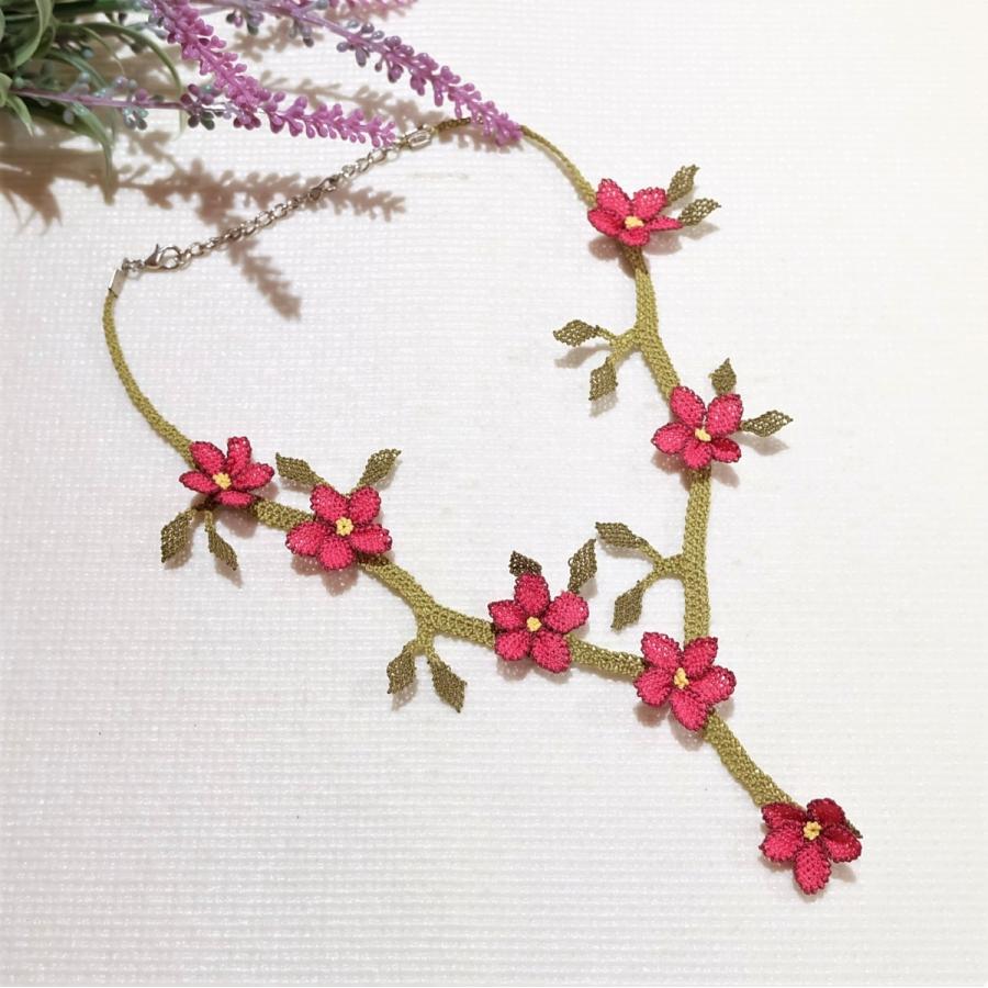 トルコ刺繍 トルコ オヤ ネックレス ネックレス トルコ オヤ刺繍 r9