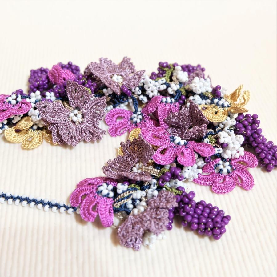 トルコ雑貨　オヤネックレス　トゥー　ボンジュック　ハンドメイド　可愛い　お花　ボリーム感　ネックレスNO70｜sendaiturcohandmade｜11