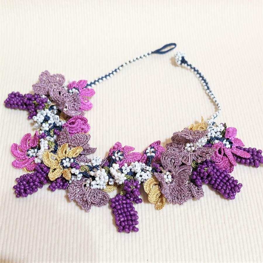 トルコ雑貨　オヤネックレス　トゥー　ボンジュック　ハンドメイド　可愛い　お花　ボリーム感　ネックレスNO70｜sendaiturcohandmade｜02