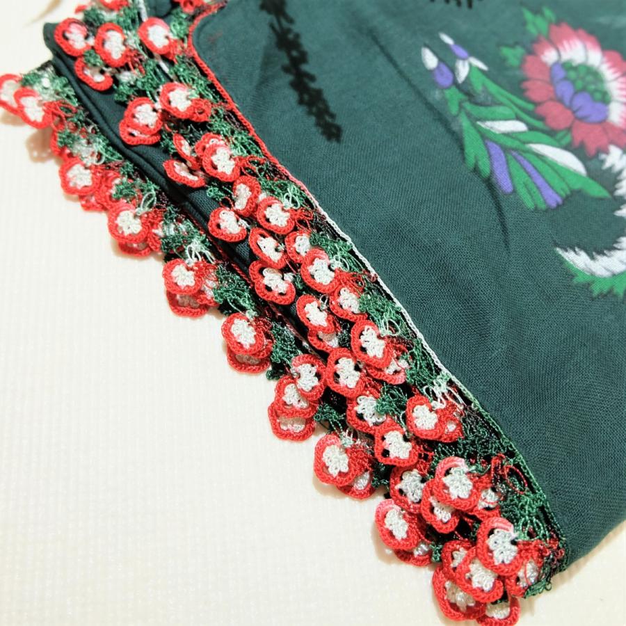 トルコ オヤ OYA トゥーオヤ ビンテージ スカーフ 可愛い 花 おしゃれ