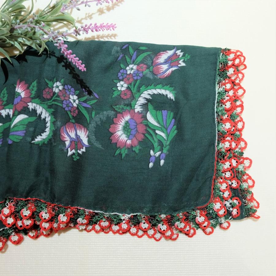 トルコ オヤ OYA トゥーオヤ ビンテージ スカーフ 可愛い 花 おしゃれ