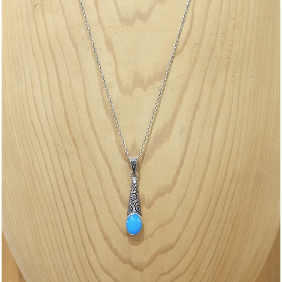 ネックレス ターコイズ シルバー ペンダント アクセサリー ターコイズ シルバーネックレス ペンダント プレゼント