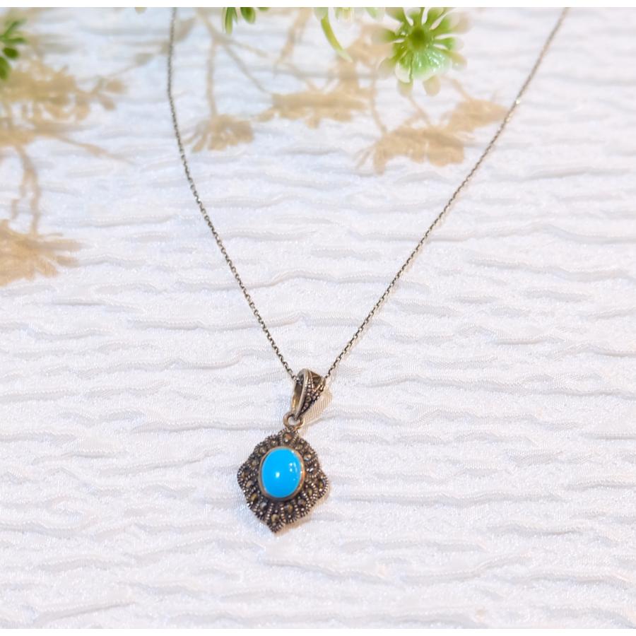 アクセサリー ターコイズ シルバーネックレス ペンダント プレゼント