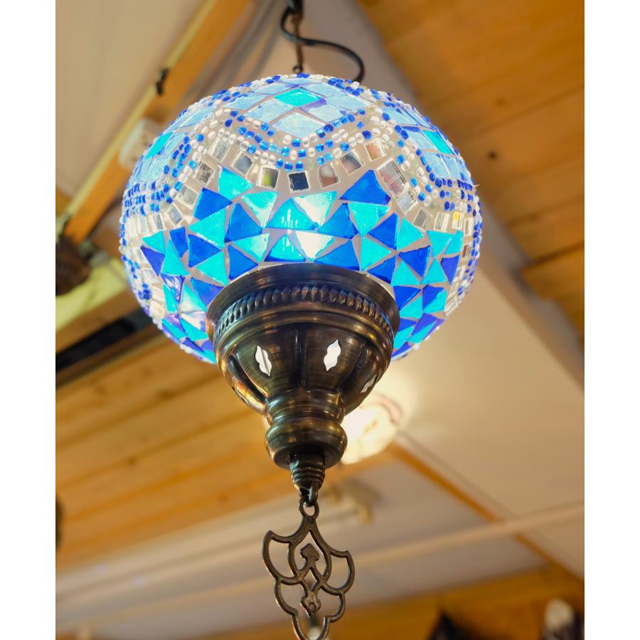 トルコ雑貨 吊り下げ トルコモザイクランプ 綺麗い エキゾチック LED 