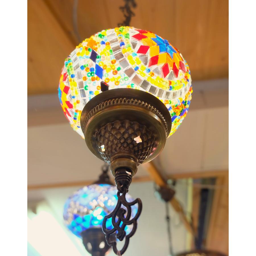 トルコ雑貨 吊り下げ トルコモザイクランプ 綺麗い エキゾチック LED