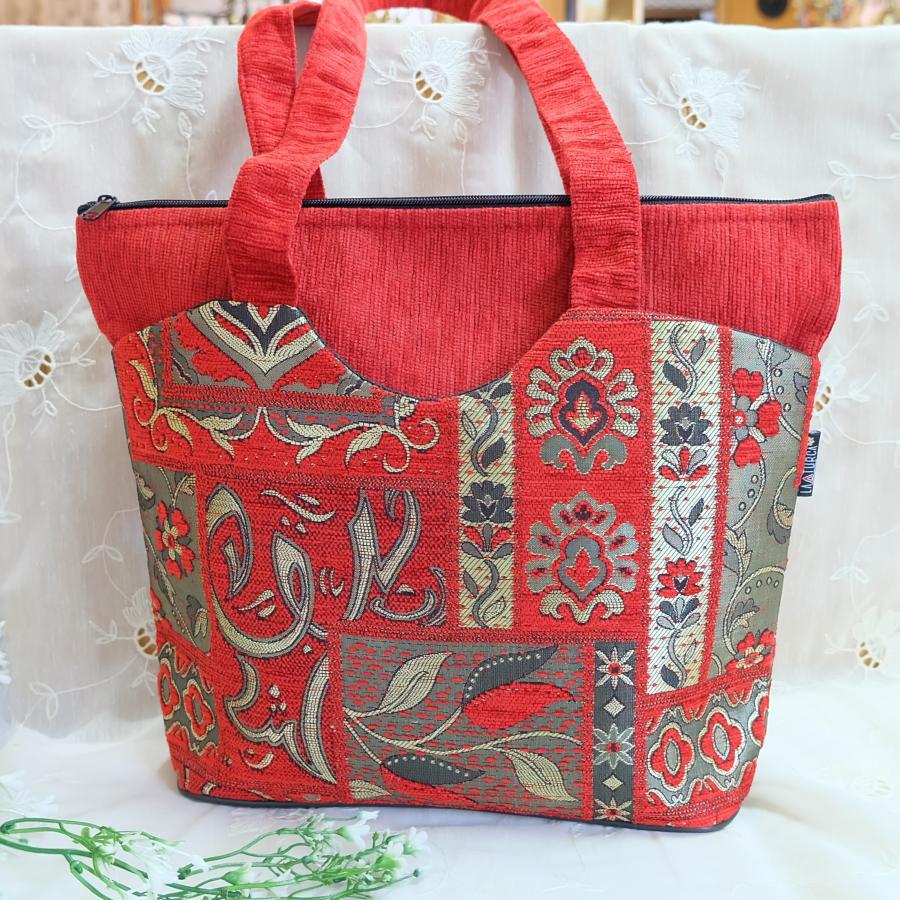 トルコ雑貨 両面ポケット ショルダーバッグ トートバッグ 軽い キリム