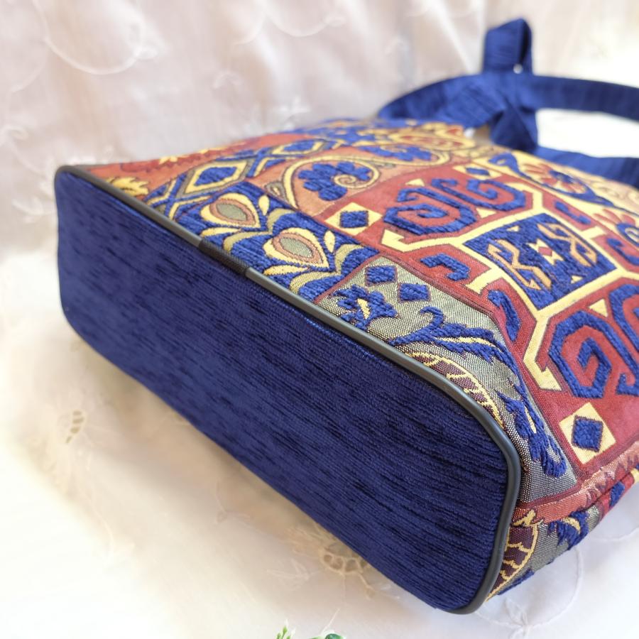 トルコ雑貨 両面ポケット ショルダーバッグ トートバッグ 軽い キリム