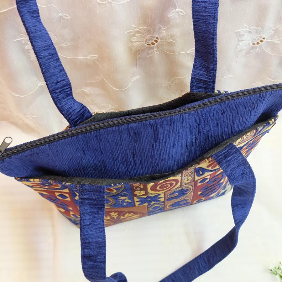 トルコ雑貨 両面ポケット ショルダーバッグ トートバッグ 軽い キリム