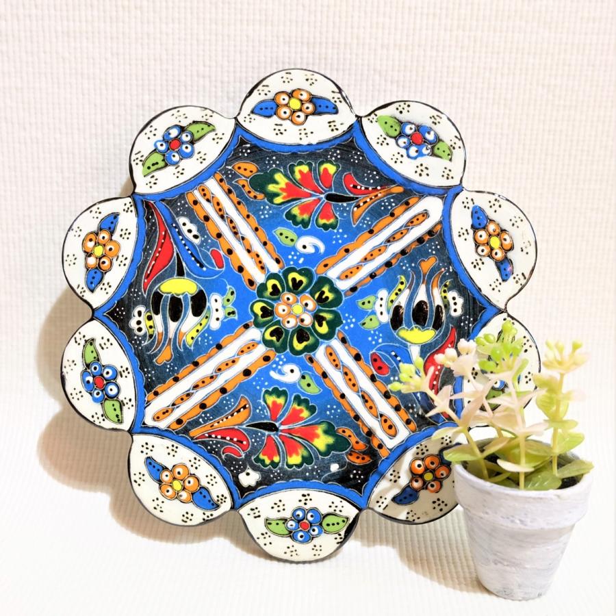 トルコ雑貨 トルコ陶器 手描き タイル インテリア カラフル
