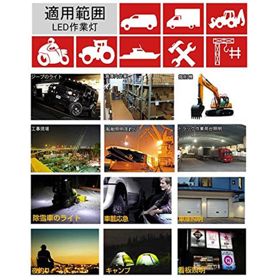 e-auto fun LEDワークライト 作業灯 6LED 広角/狭角 6連 12V/24V e-auto fun LEDワークライト 作業灯 6LED 広角/狭角 6連 12V/24V