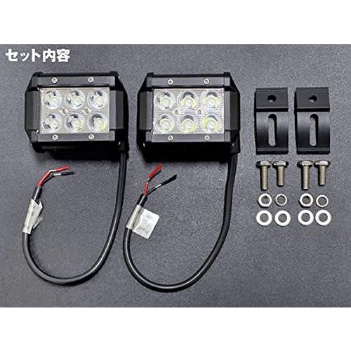 e-auto fun LEDワークライト 作業灯 18W 6LED 6連 12V-24V対応 e-auto fun LEDワークライト 作業灯 18W 6LED 6連 12V-24V対応