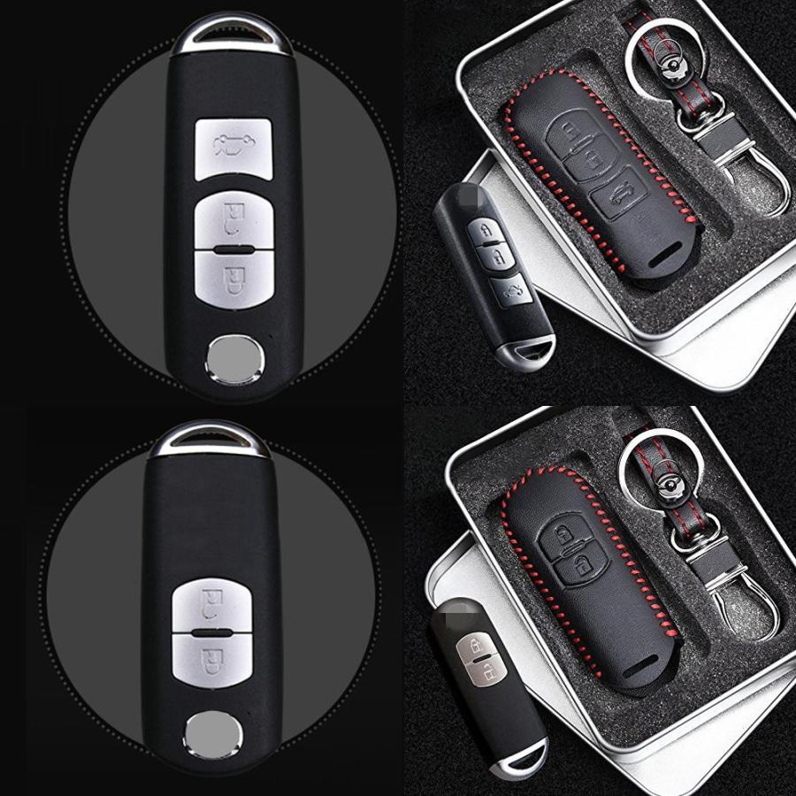 e-auto fun スマートキーケース マツダ 2ボタン.3ボタン 本革