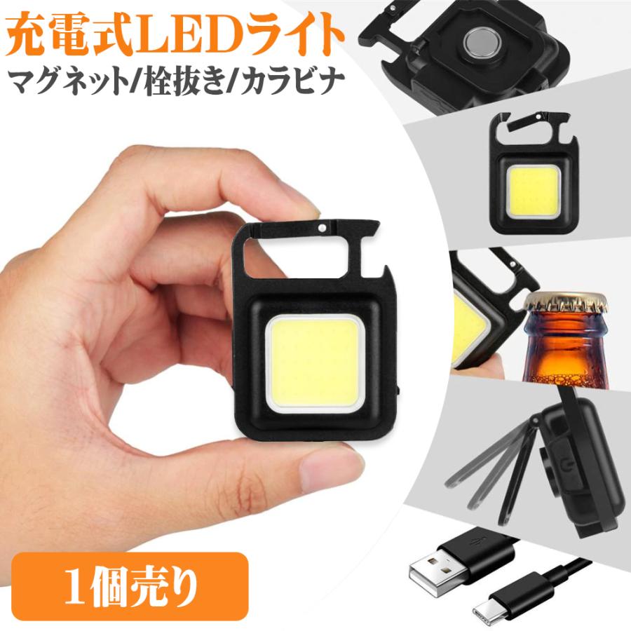 Life Ideas 小型LEDライト 懐中電灯 投光器 充電式 多機能 800LM 軽量