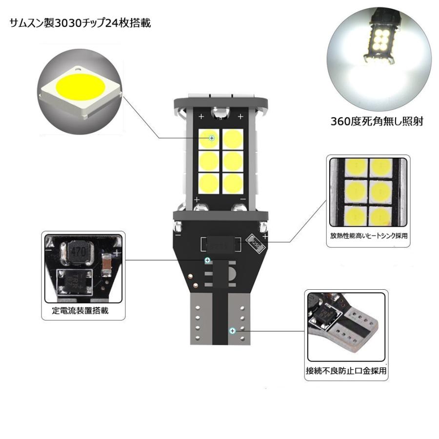 特売セール LEDバックランプ ウインカー T10 T16 T20 S25選択可 爆光 キャンセラー内蔵 無極性 Canbus 24連 ホワイト/アンバー 2本[M便 0/1]｜sendaizuihouen-store｜02