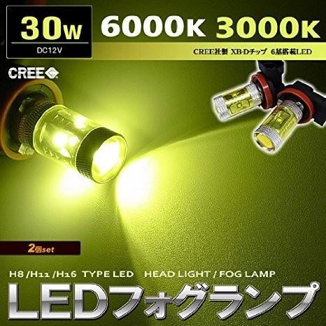 LEDフォグランプ H8/H11/H16(国産車) HB4 30W CREE XB-D搭載 3000K 2個セット 送料無料[M便 0/1]｜sendaizuihouen-store｜07