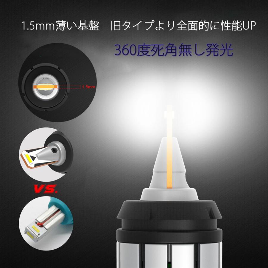 T16 T20 S25 LED バックランプ専用 爆光 40W 5000ルーメン ホワイト 6000K CSPチップ6枚搭載 キャンセラー 無極性 ハイブリット車対応 2本｜sendaizuihouen-store｜07