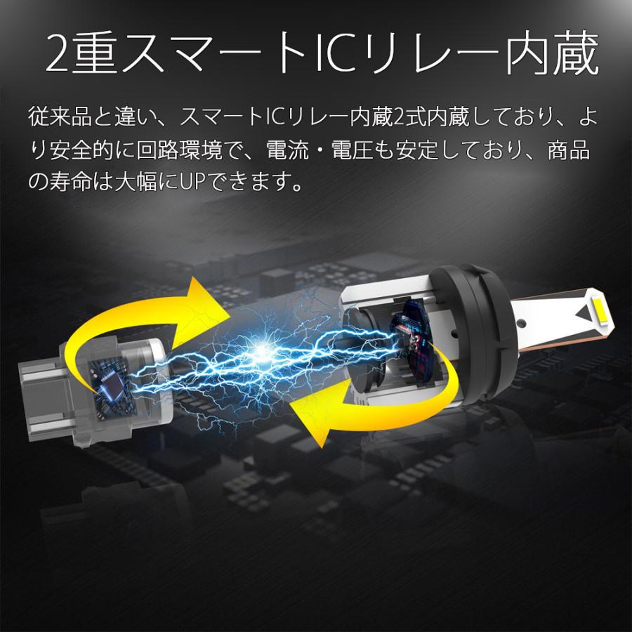 T16 T20 S25 LED バックランプ専用 爆光 40W 5000ルーメン ホワイト 6000K CSPチップ6枚搭載 キャンセラー 無極性 ハイブリット車対応 2本｜sendaizuihouen-store｜11