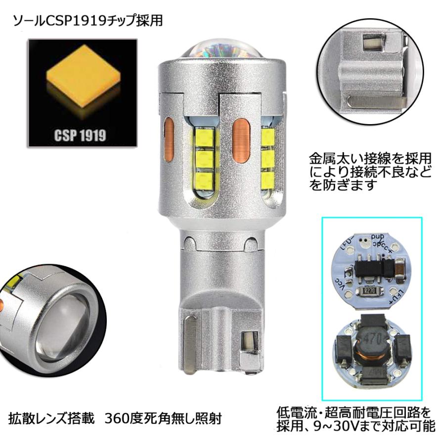 正規品 業界最強 LEDバックランプ T15/T16 T20 S25 9~30V 22W 3000ルーメン ホワイト CSP1919チップ 38連 無極性 ハイブリッド対応 2本[M便 0/1]｜sendaizuihouen-store｜06