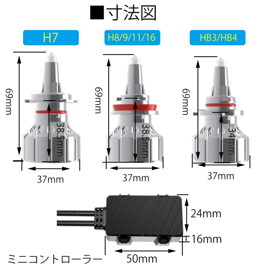 e-auto fun 最新技術 LEDヘッドライト フォグランプ H7 H8 H9 H11 H16